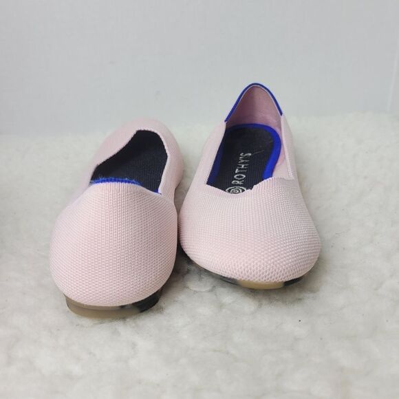 Rothy's The Flat Blush Womens Shoes Size 8.5  Pink Knit Slip On Ballet Flats - Picture 7 of 10